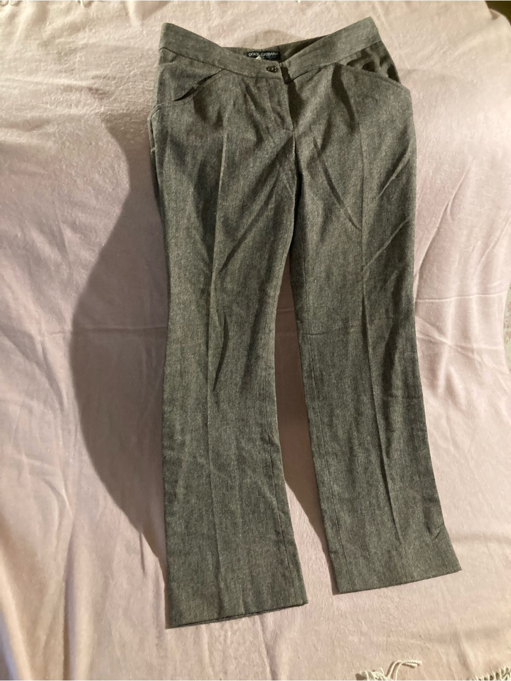 Dolce & Gabbana Men's Gray Wool Dress Trousers - Picture 3 of 9